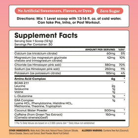 Fit & Lean Amino Hydration Plus Energy side view with scoop