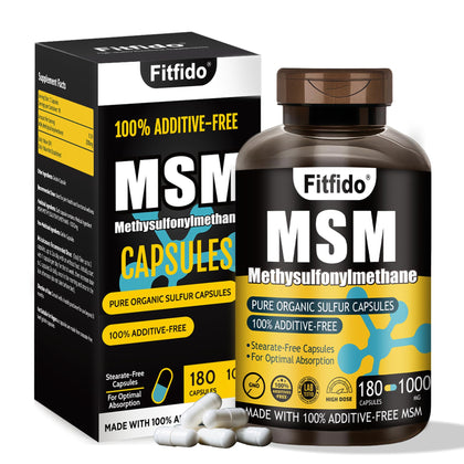Fitfido MSM Capsules 1000mg bottle front view
