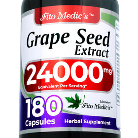 FITO MEDIC'S Grape Seed Pills 180 capsules bottle front view