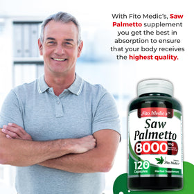 FITO MEDIC'S Saw Palmetto Capsules 120 Count bottle with label