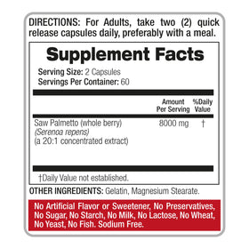 FITO MEDIC'S Saw Palmetto Capsules 120 Count capsule close-up