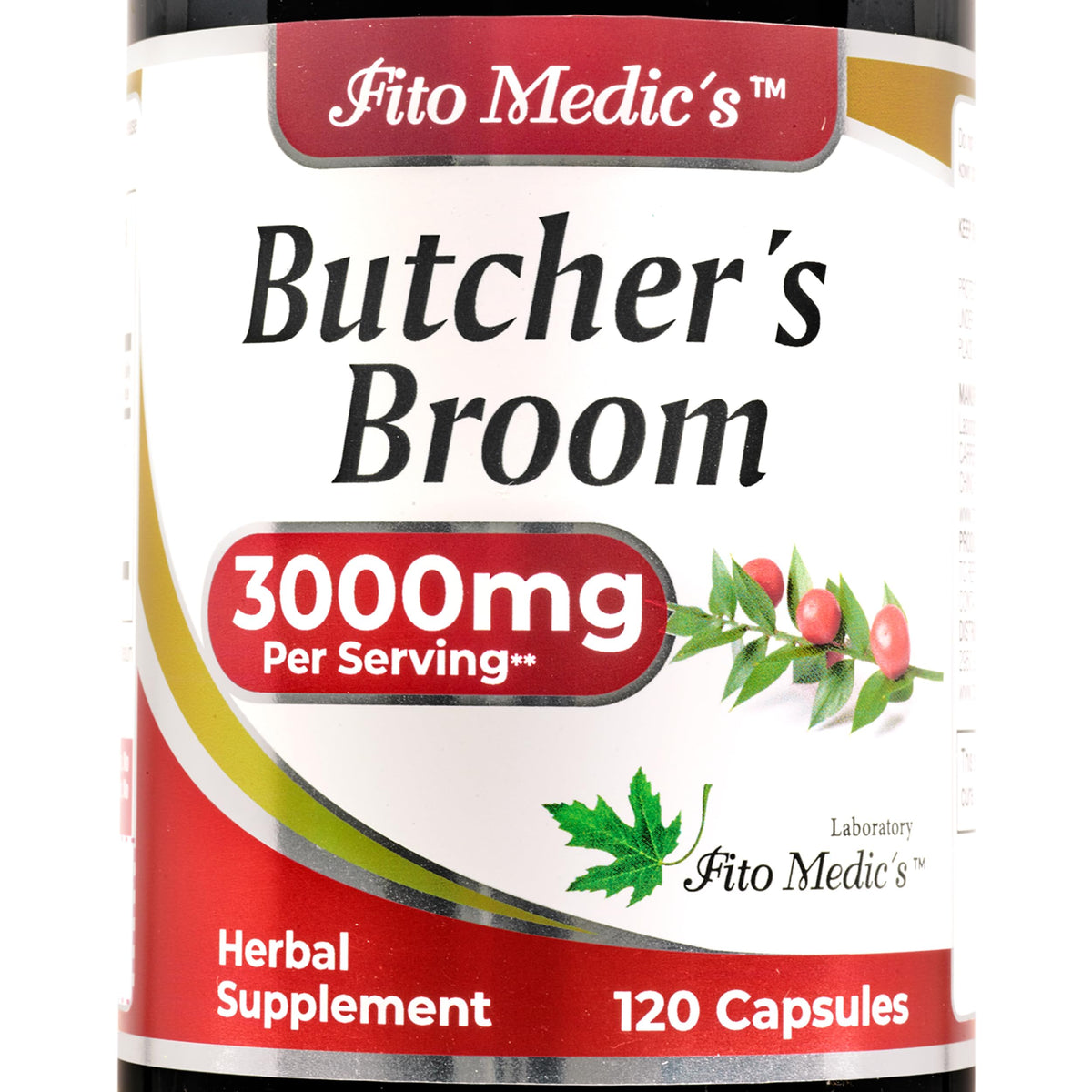 FITOMEDIC'S Butcher’s Broom Capsules 300mg front view