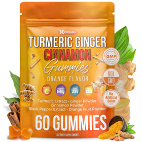 FitVitality Turmeric Ginger Cinnamon Gummies front view