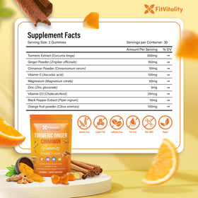 FitVitality Turmeric Ginger Cinnamon Gummies packaging