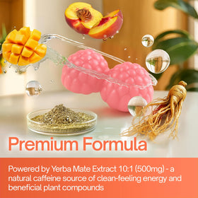 FitVitality Yerba Mate Gummies displayed on a wooden table