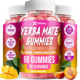 FitVitality Yerba Mate Gummies front view with packaging