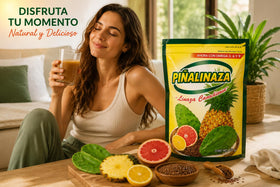 Five Brothers Piñalinaza Pineapple Dietary Fiber Powder in a glass of water