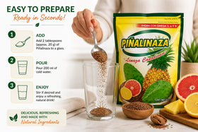 Five Brothers Piñalinaza Pineapple Dietary Fiber Powder scoop with powder