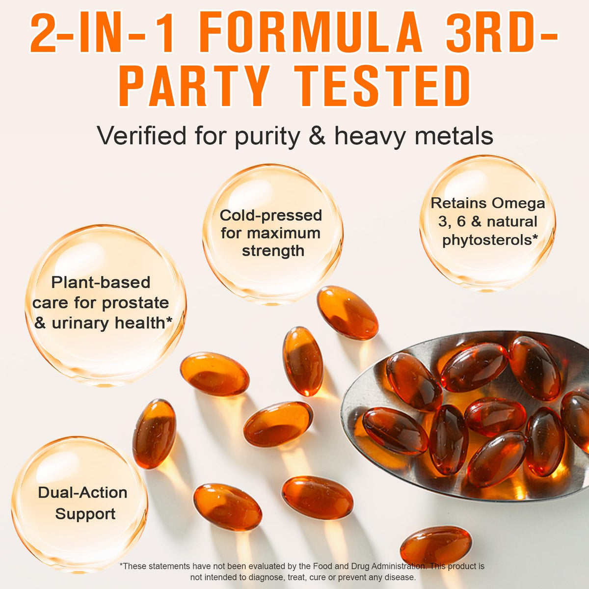 flasture Pumpkin Seed Oil with Saw Palmetto softgels with a meal