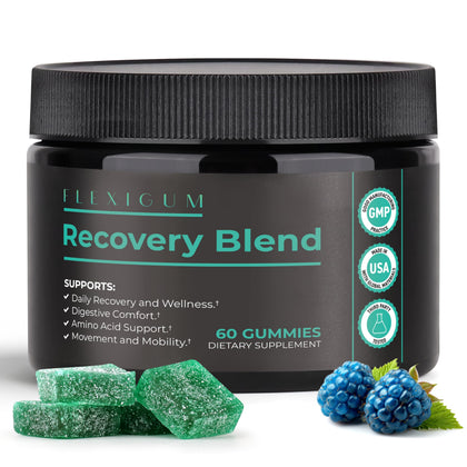 Flexigum EAA Gummies 60 Ct blue raspberry flavour front view