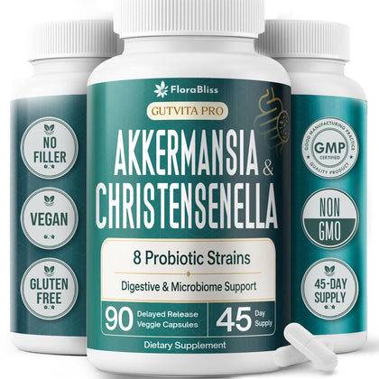 FloraBliss Probiotic Supplement front view with packaging