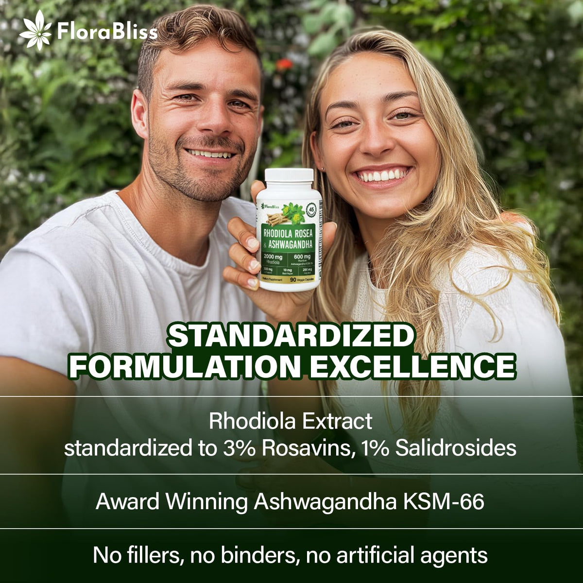 FloraBliss Rhodiola Rosea supplement facts