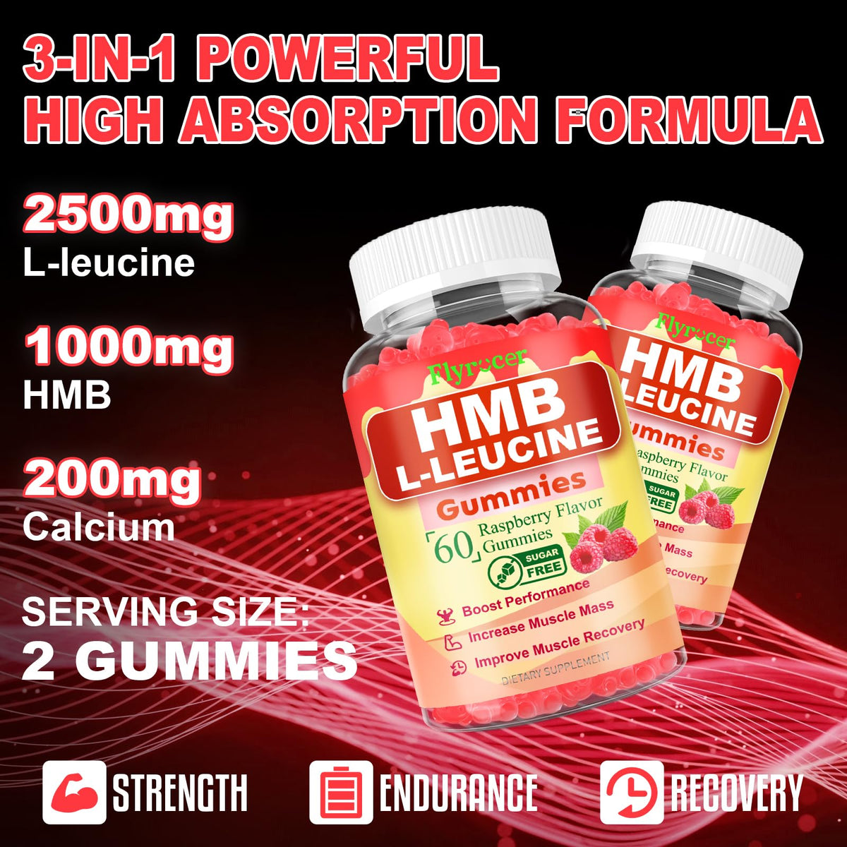 Flyrocer HMB and L-Leucine Gummies nutritional information