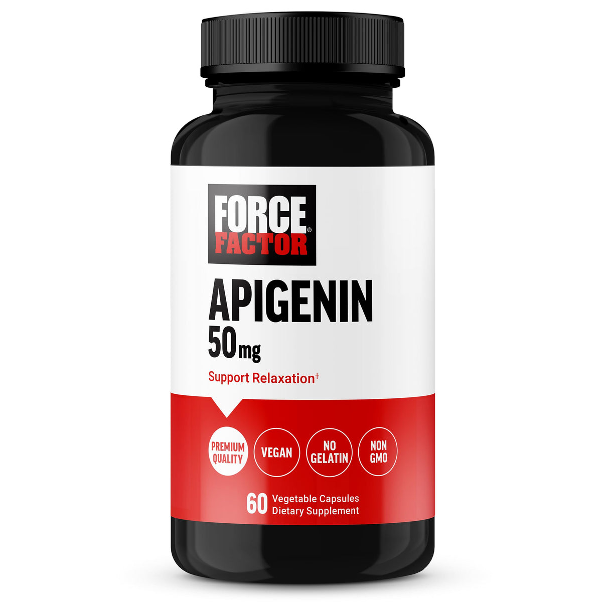 Force Factor Apigenin Supplement 50mg front view