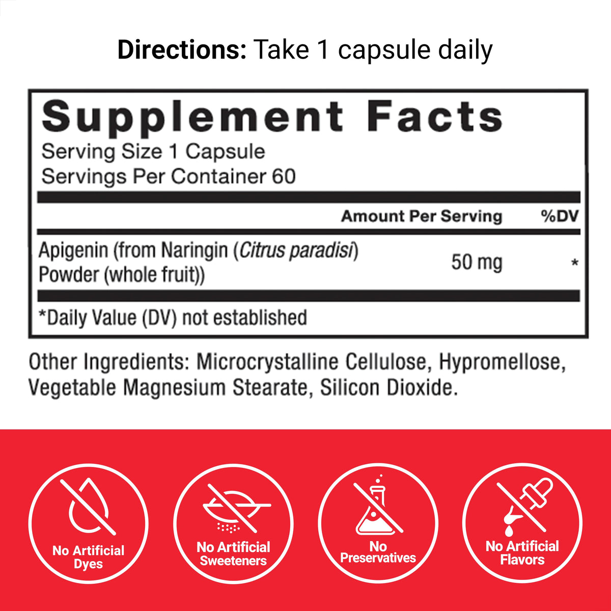 Force Factor Apigenin Supplement 50mg packaging