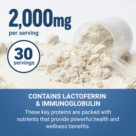 Force Factor Awesome Colostrum Powder mixed in a smoothie