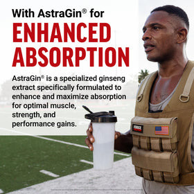 Force Factor Creatine HMB Powder with workout equipment