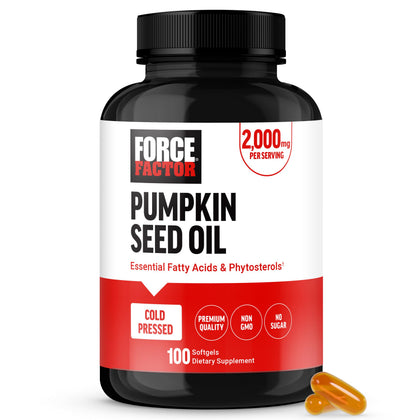 Force Factor Pumpkin Seed Oil Capsules front view