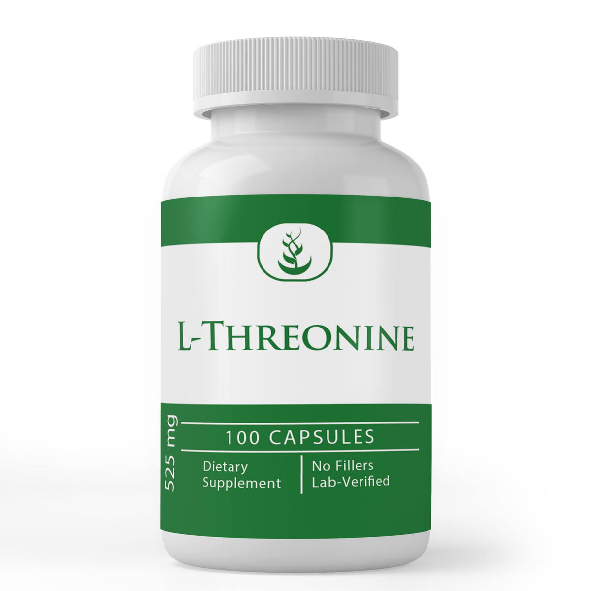 Front view of PURE ORIGINAL INGREDIENTS L-Threonine Capsules bottle