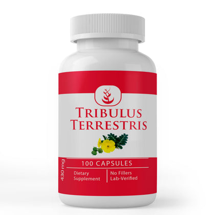 Front view of PURE ORIGINAL INGREDIENTS Tribulus Terrestris 100 capsules bottle