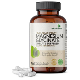 Futurebiotics Magnesium Glycinate 200 mg 240 Vegetarian Capsules front view
