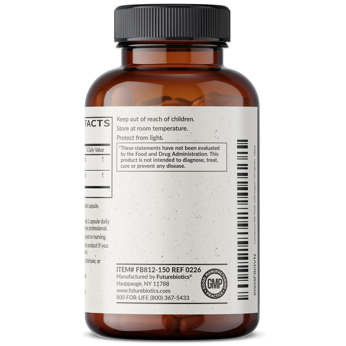Futurebiotics Milk Thistle + Dandelion Extract ingredients list
