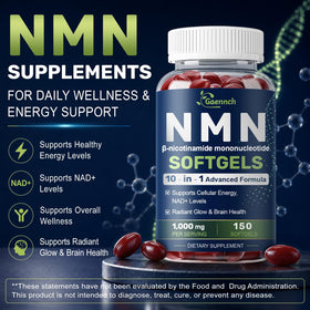 Gaennch NMN Supplement Complex 1000mg softgels bottle with label