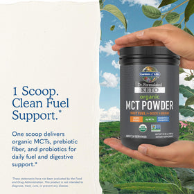 Garden of Life MCT Powder in a bowl with a scoop