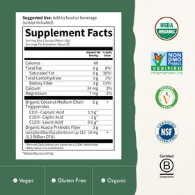 Garden of Life MCT Powder mixed in a smoothie