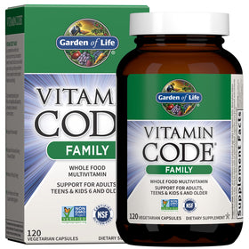 Garden of Life Vitamin Code Family Multivitamin 120 Capsules front view