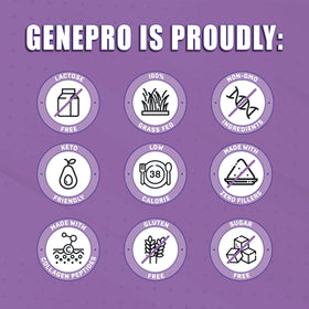 GENEPRO GEN. 3 Unflavored Collagen Peptides mixed in a smoothie