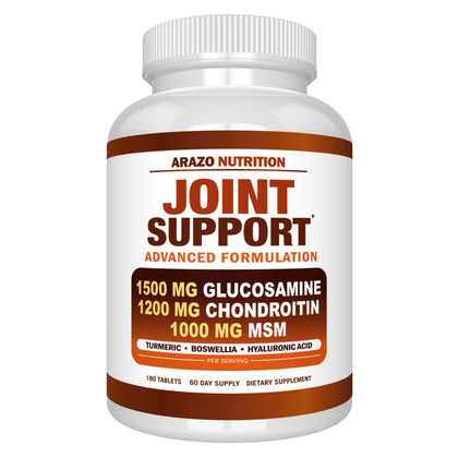 Generic Glucosamine Chondroitin Turmeric MSM Boswellia 180 Tablets front view