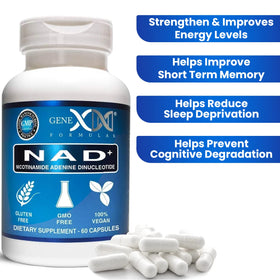 Genex Formulas NAD+ capsules close-up
