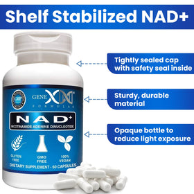Genex Formulas NAD+ supplement label details