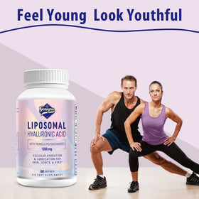 Genogna Liposomal Hyaluronic Acid Supplements 1000mg bottle side view