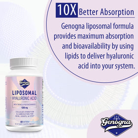 Genogna Liposomal Hyaluronic Acid Supplements 1000mg ingredients list