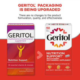 Geritol Multivitamin Supplement 100 Tabs nutritional information