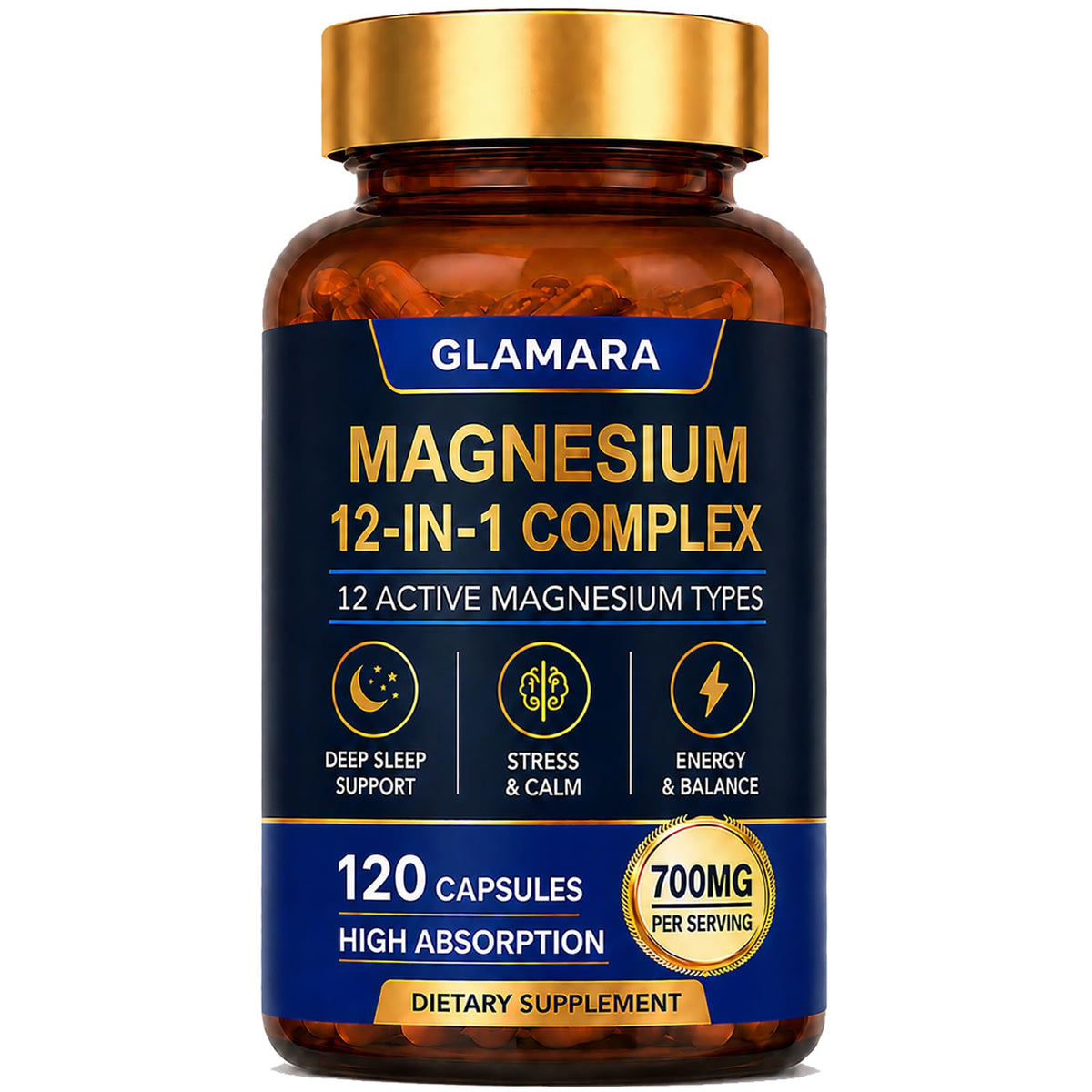 GLAMARA Magnesium 12-in-1 Complex Supplement front view