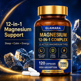 GLAMARA Magnesium 12-in-1 Complex Supplement side view
