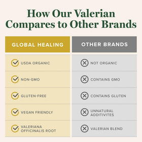 Global Healing Organic Valerian Root Extract 2 Fl Oz in a lifestyle setting