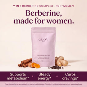 Glov Beauty Berberine Complex Capsules back view with ingredient list