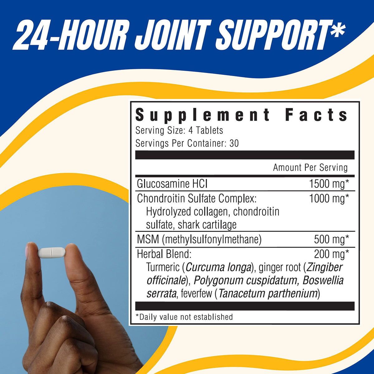 Glucoflex Glucosamine & Chondroitin capsule close-up