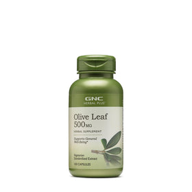 GNC Herbal Plus Olive Leaf 500mg front view of packaging