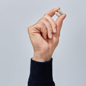 GNC Mega Men Multivitamin Caplets close-up of caplet