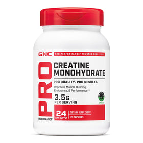 GNC Pro Performance Creatine Monohydrate 120 Capsules front view