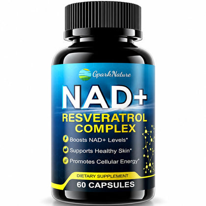 GparkNature NAD+ Supplement 60 Capsules front view