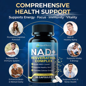 GparkNature NAD+ Supplement bottle with labels