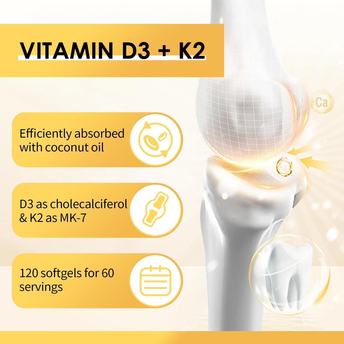 GPGP GreenPeople Vitamin D3 K2 Supplement 5000 IU bottle side view