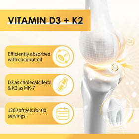 GPGP GreenPeople Vitamin D3 K2 Supplement 5000 IU bottle side view