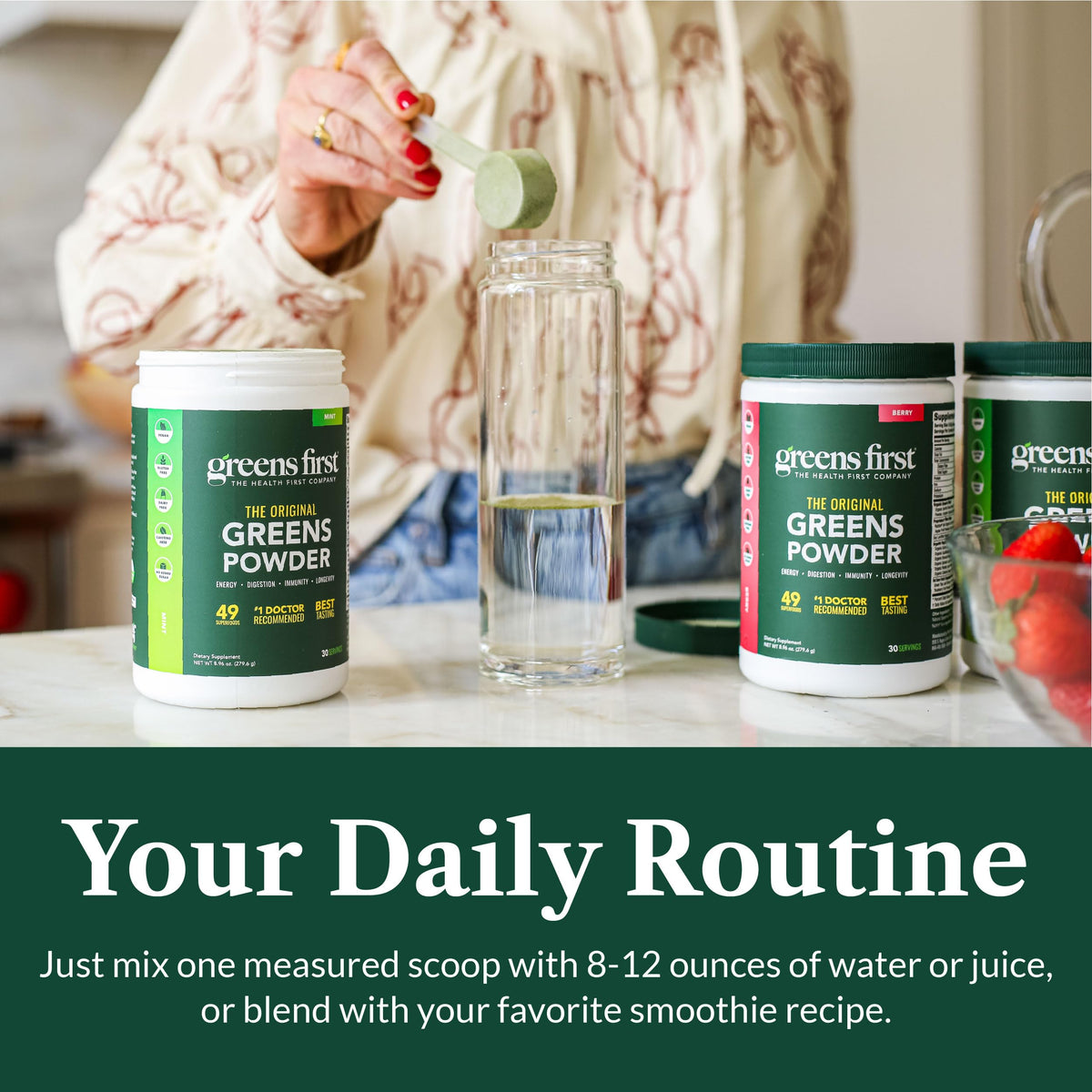 Greens First Original Greens Powder Berry flavour ingredients list